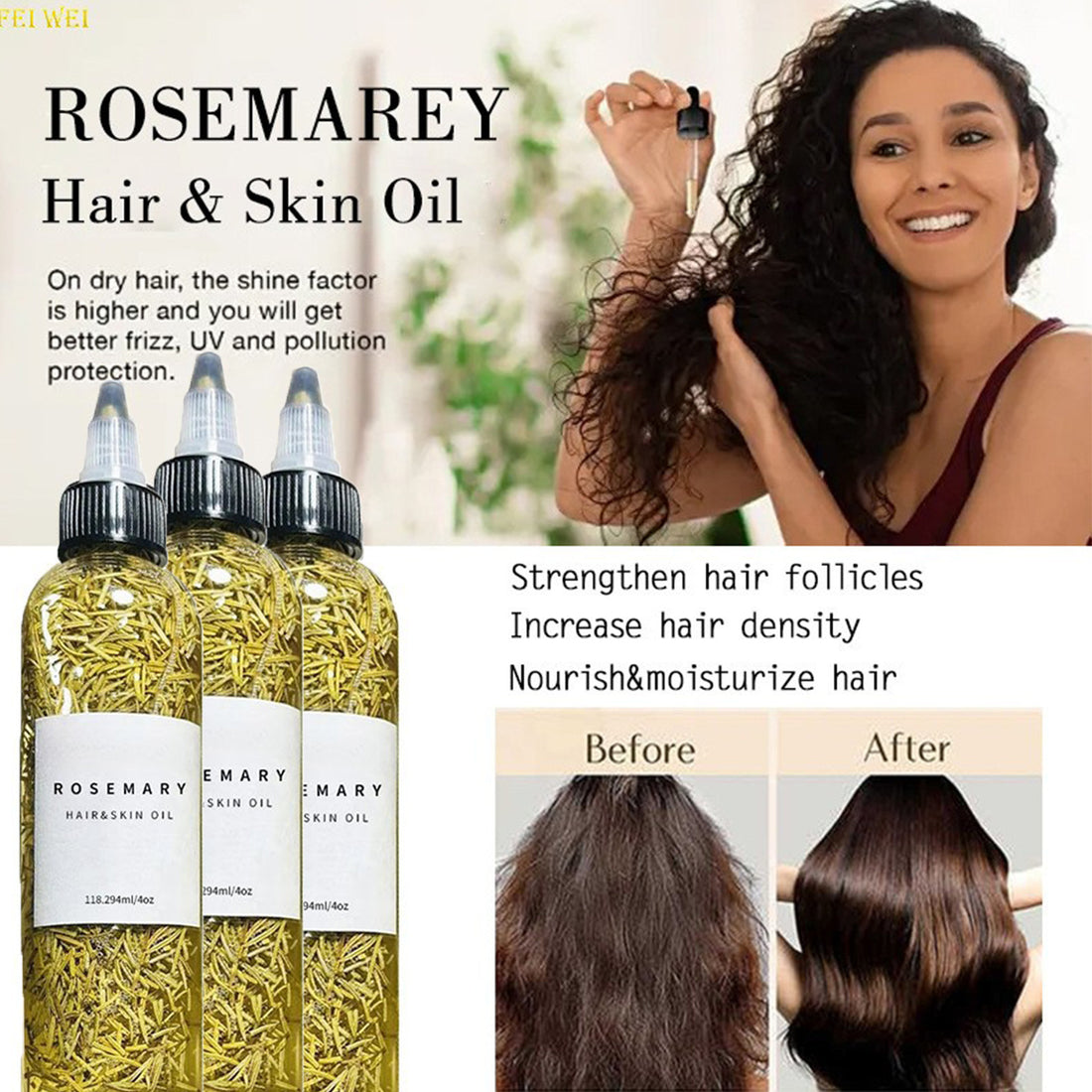 Natural Hair Care Essential Oil Mix